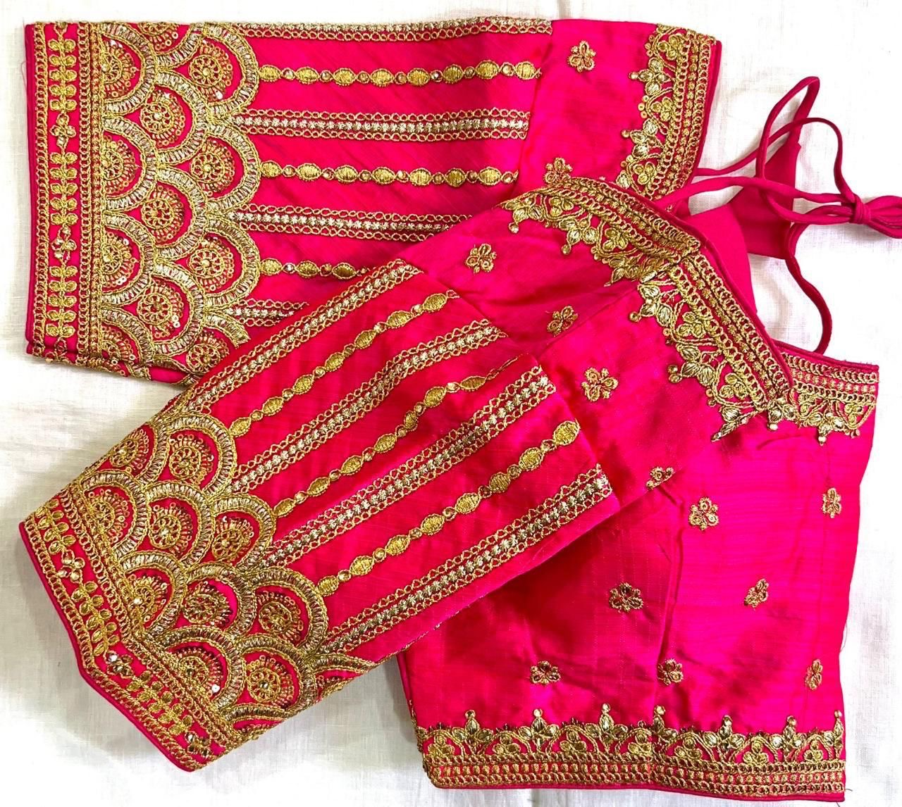 Choli rose & doré