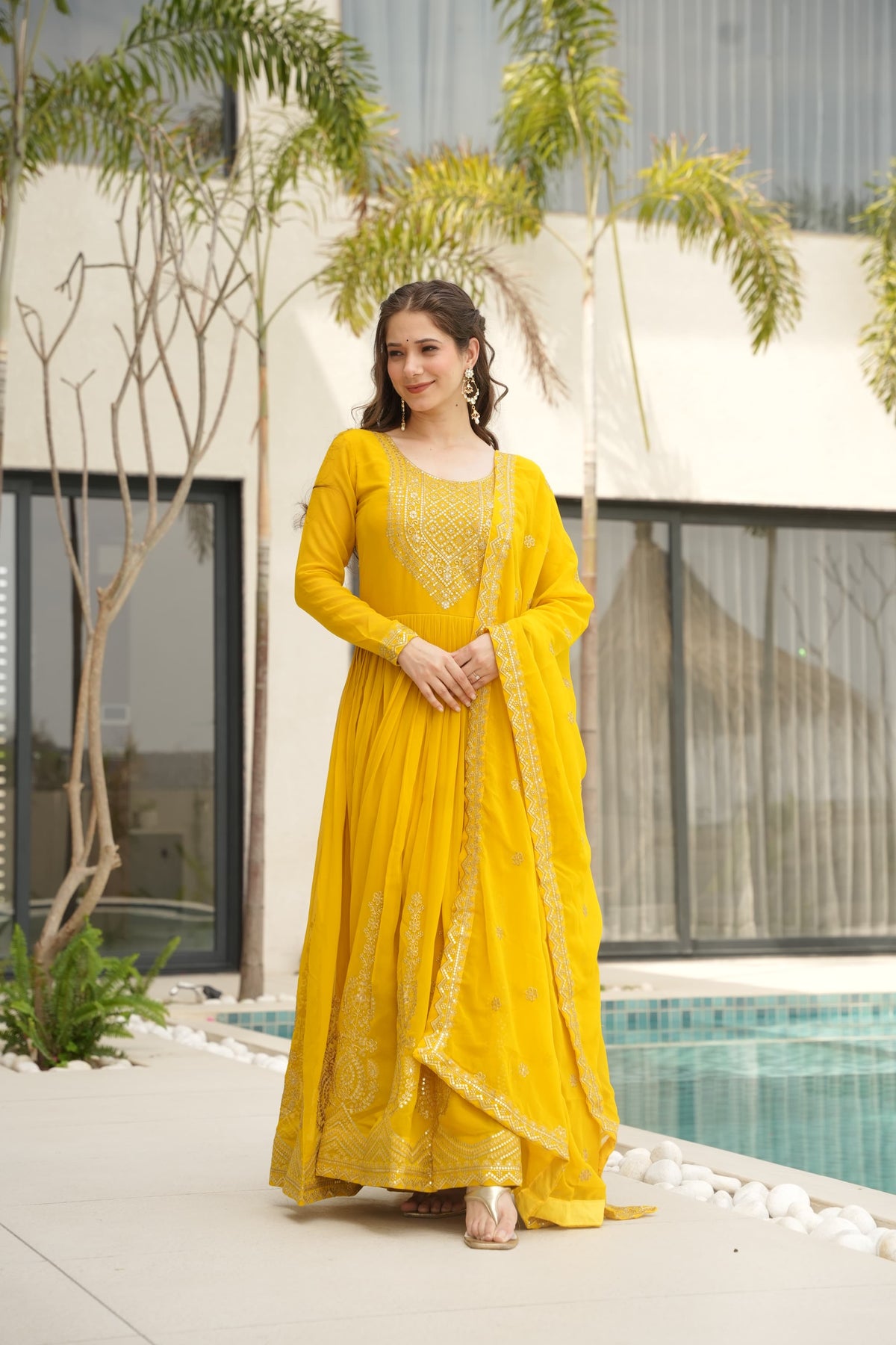 Robe jaune & doré