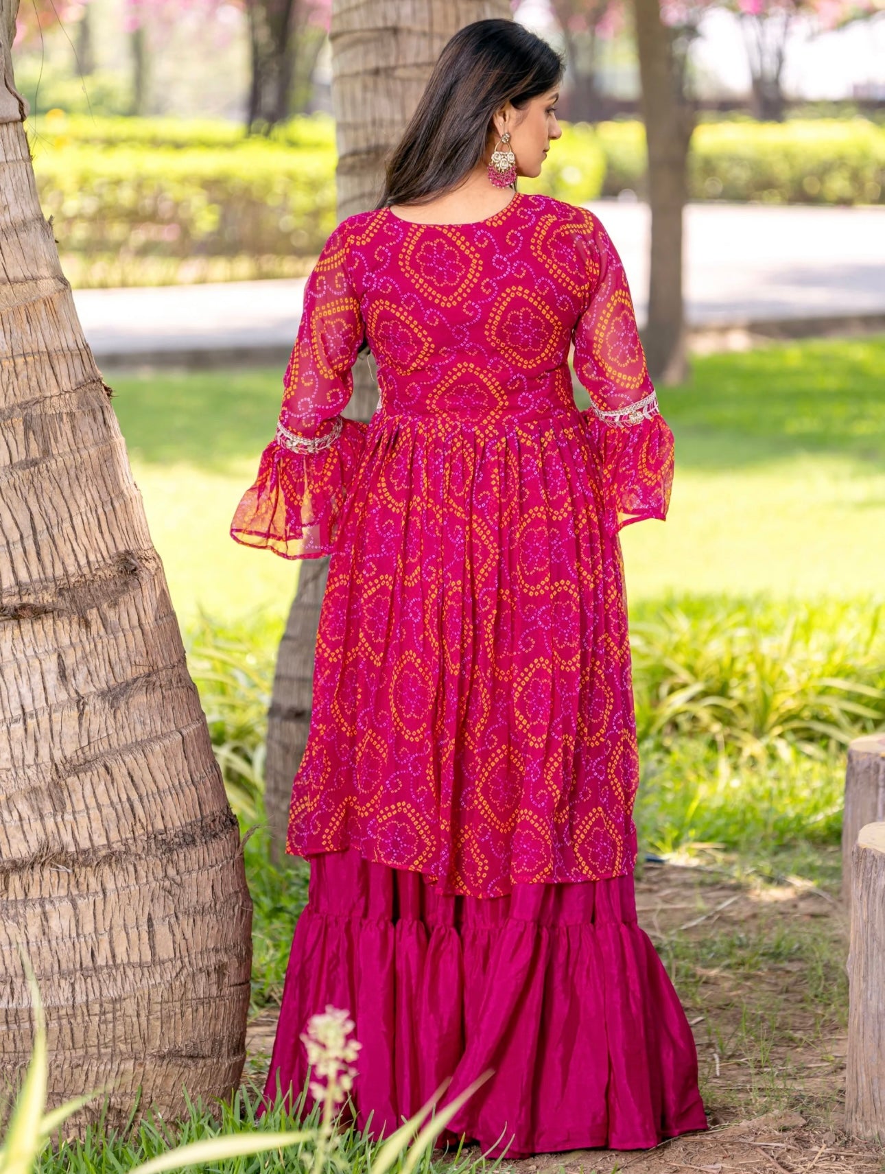 Ensemble haut, jupe rose & doré