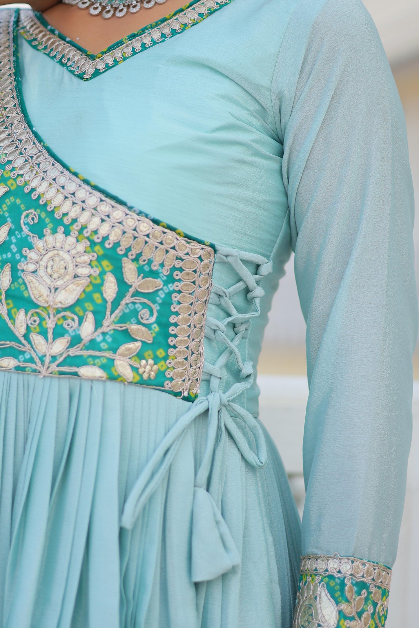 Robe indienne bleu