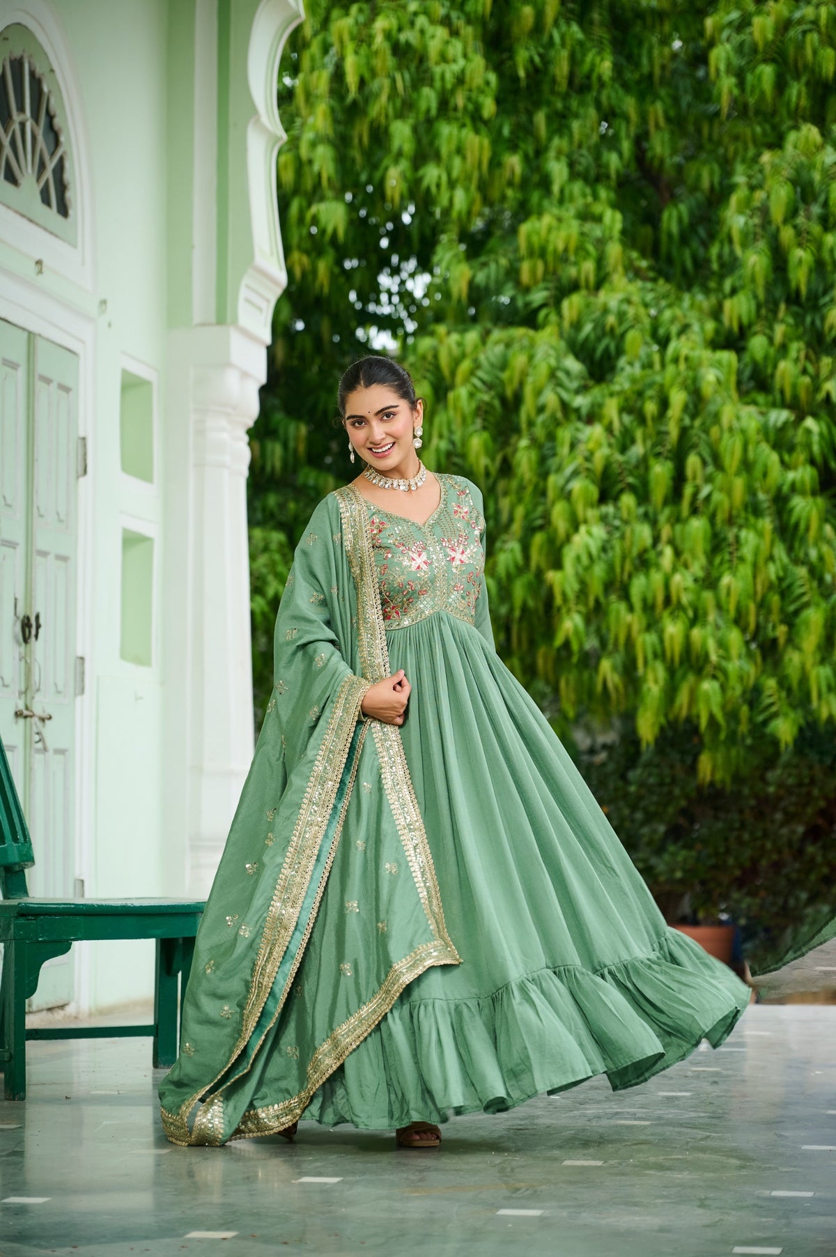 Robe vert sauge