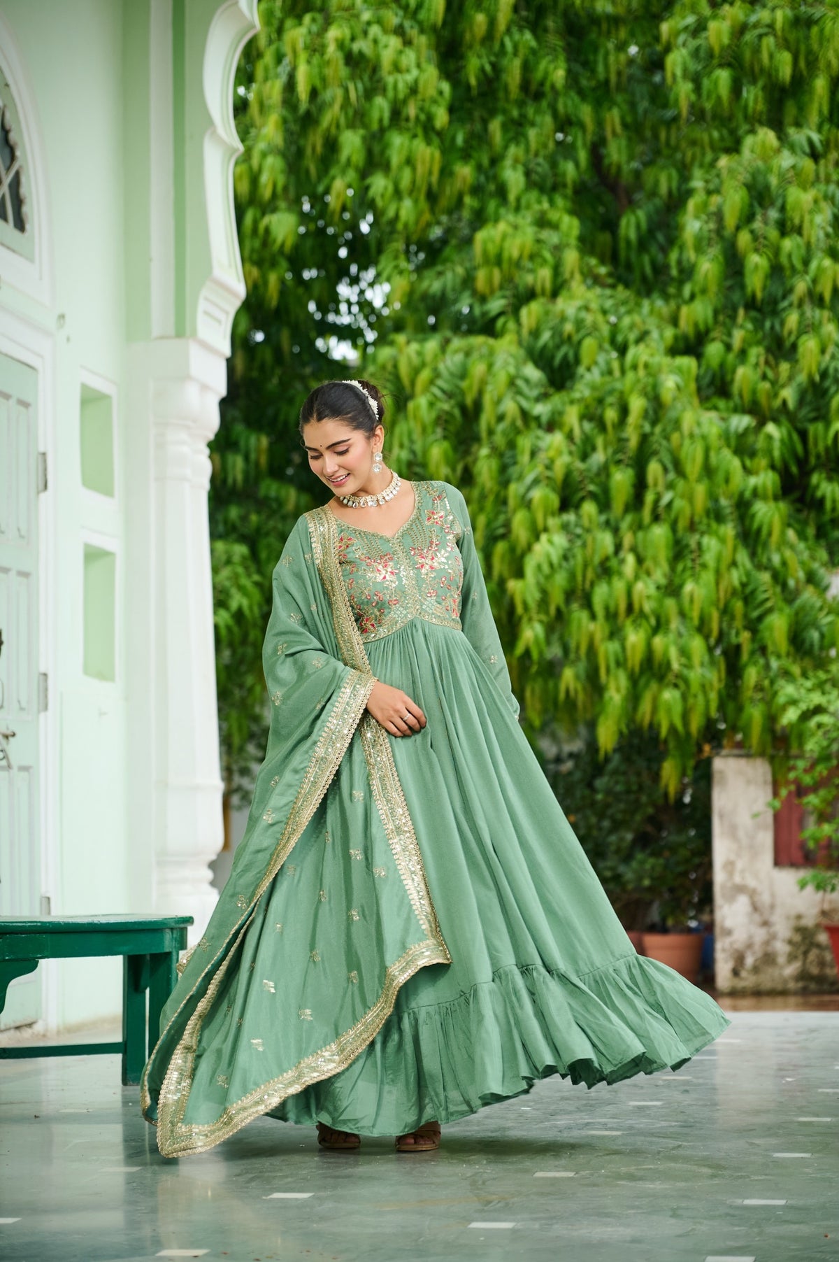 Robe vert sauge