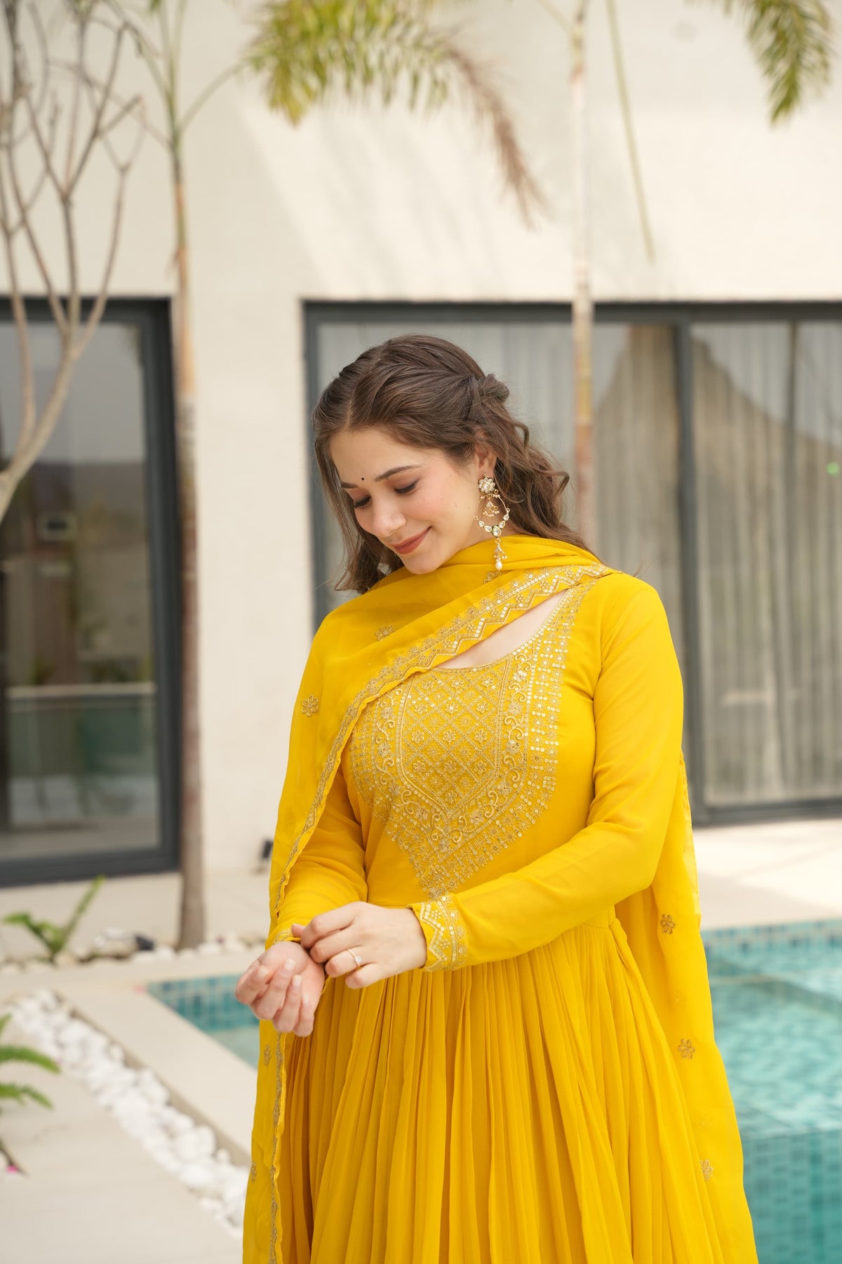 Robe jaune & doré