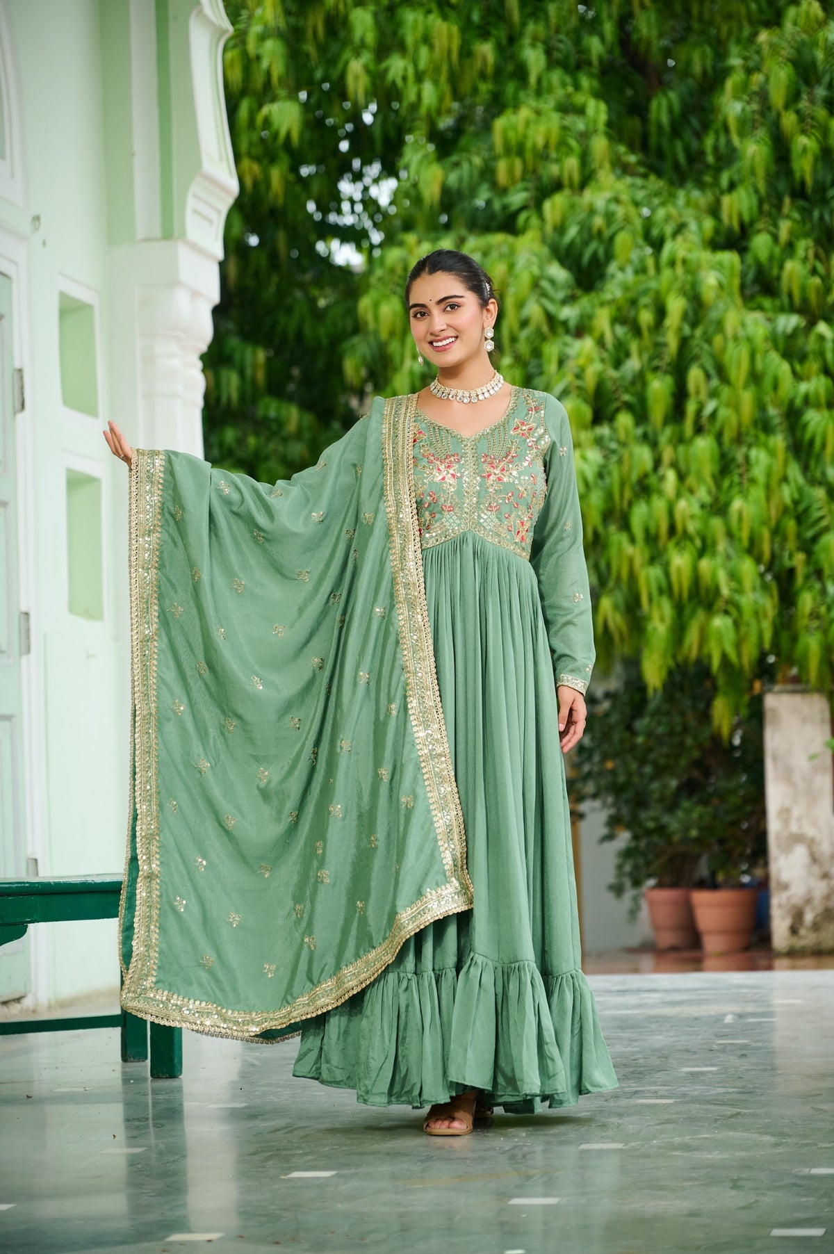 Robe vert sauge
