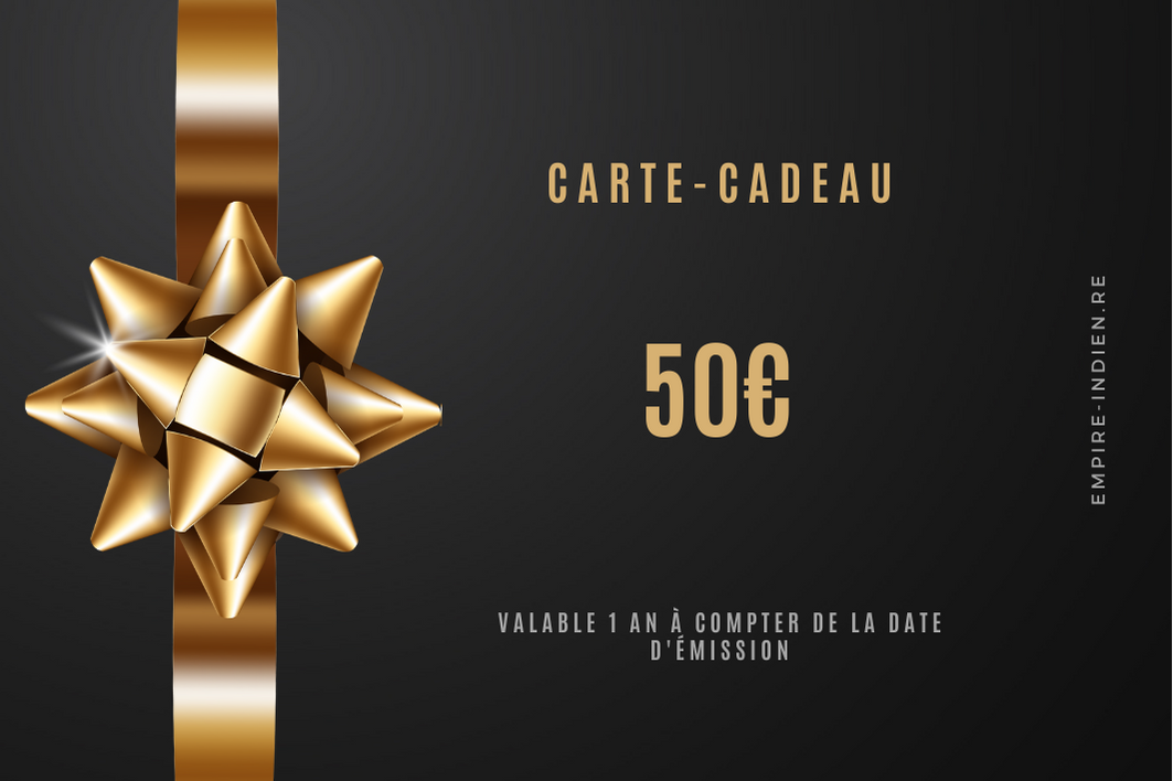 Carte-cadeau de L'Empire Indien