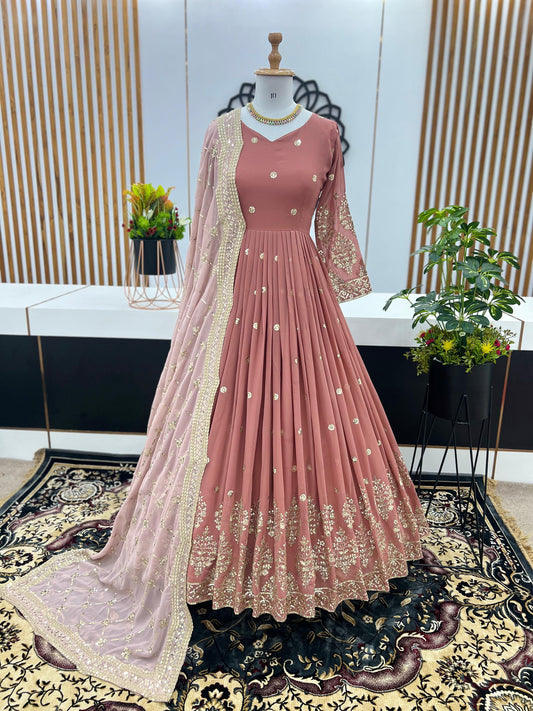 Robe rose & doré