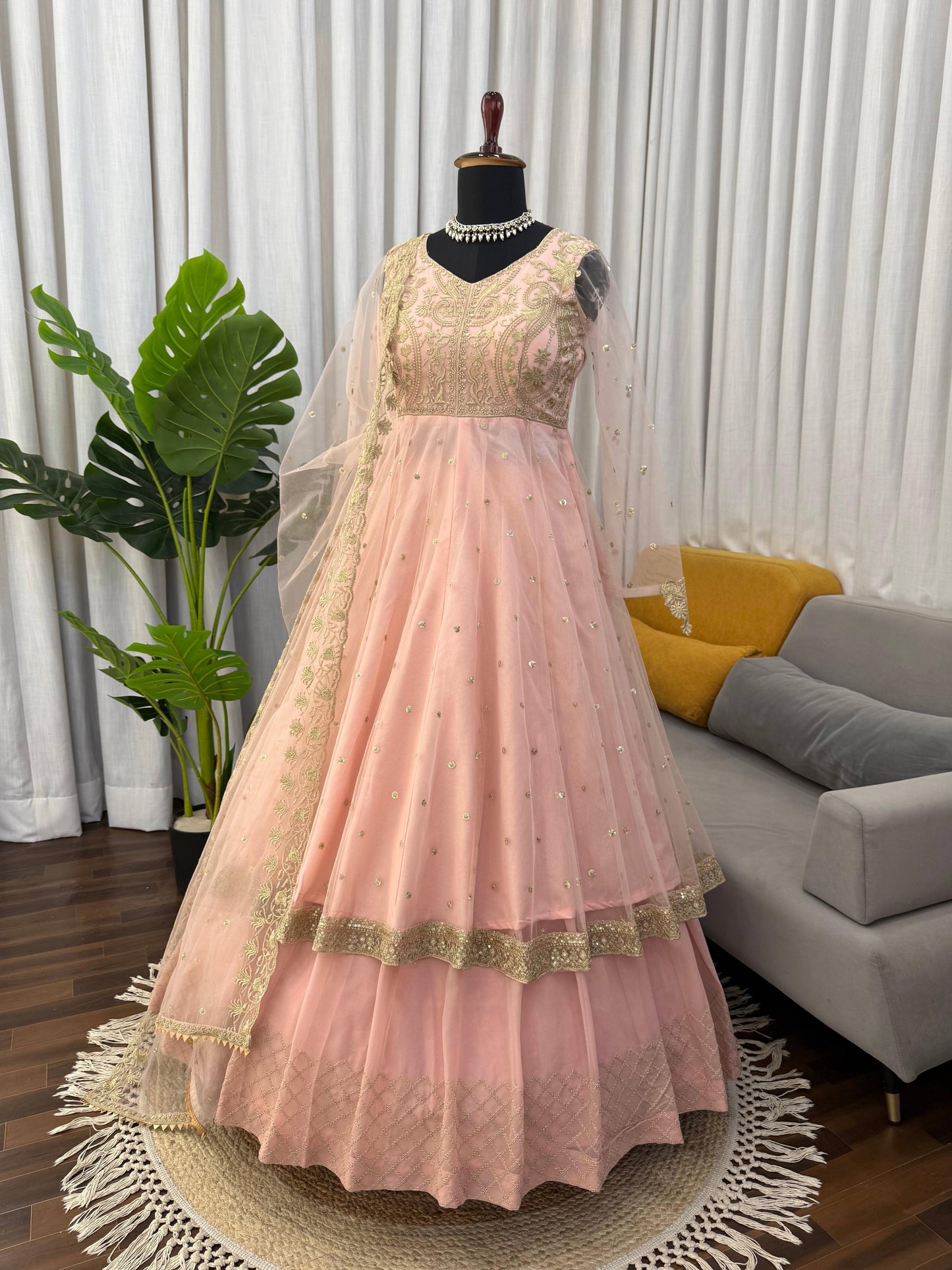 Robe rose & doré