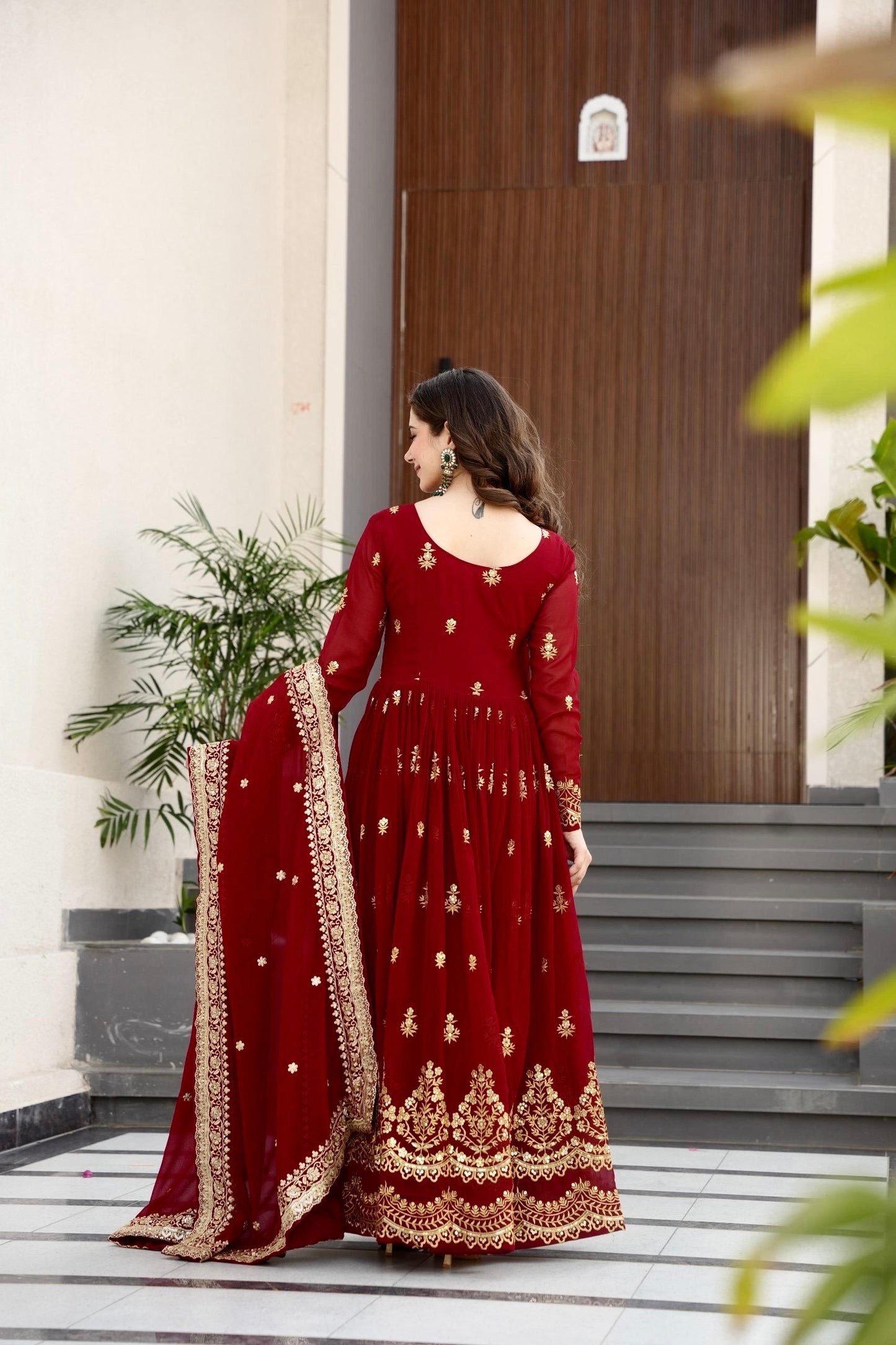 Robe bordeaux & doré