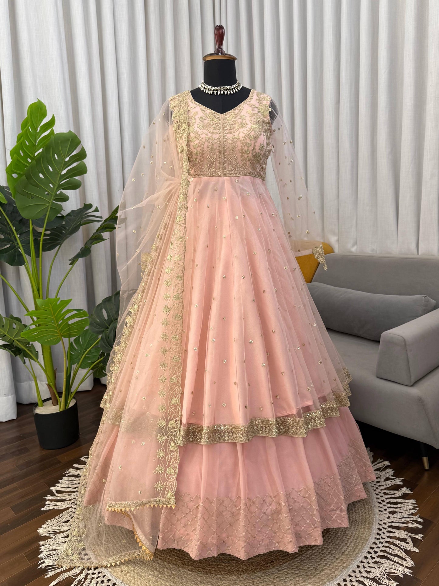 Robe rose & doré