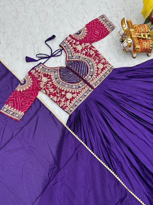 Robe indienne mauve, rose & doré