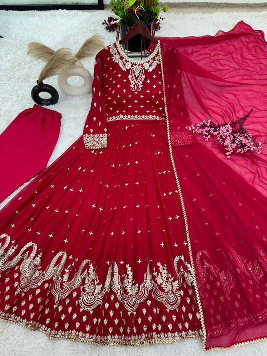 Robe indienne rouge & doré