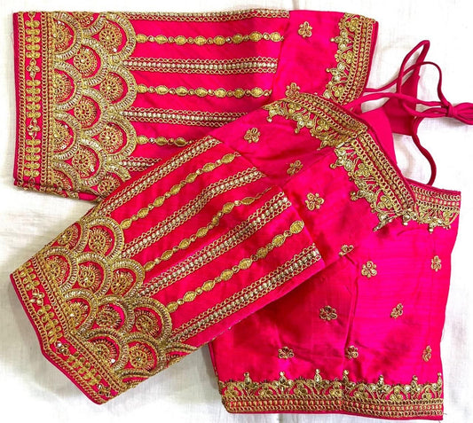 Choli rose & doré