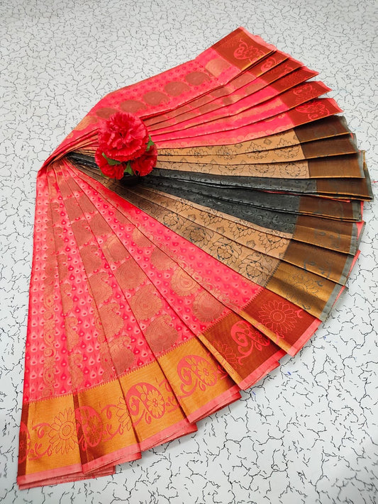 Saree rose & doré