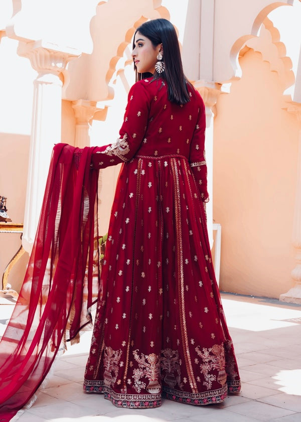 Robe rouge bordeaux & doré