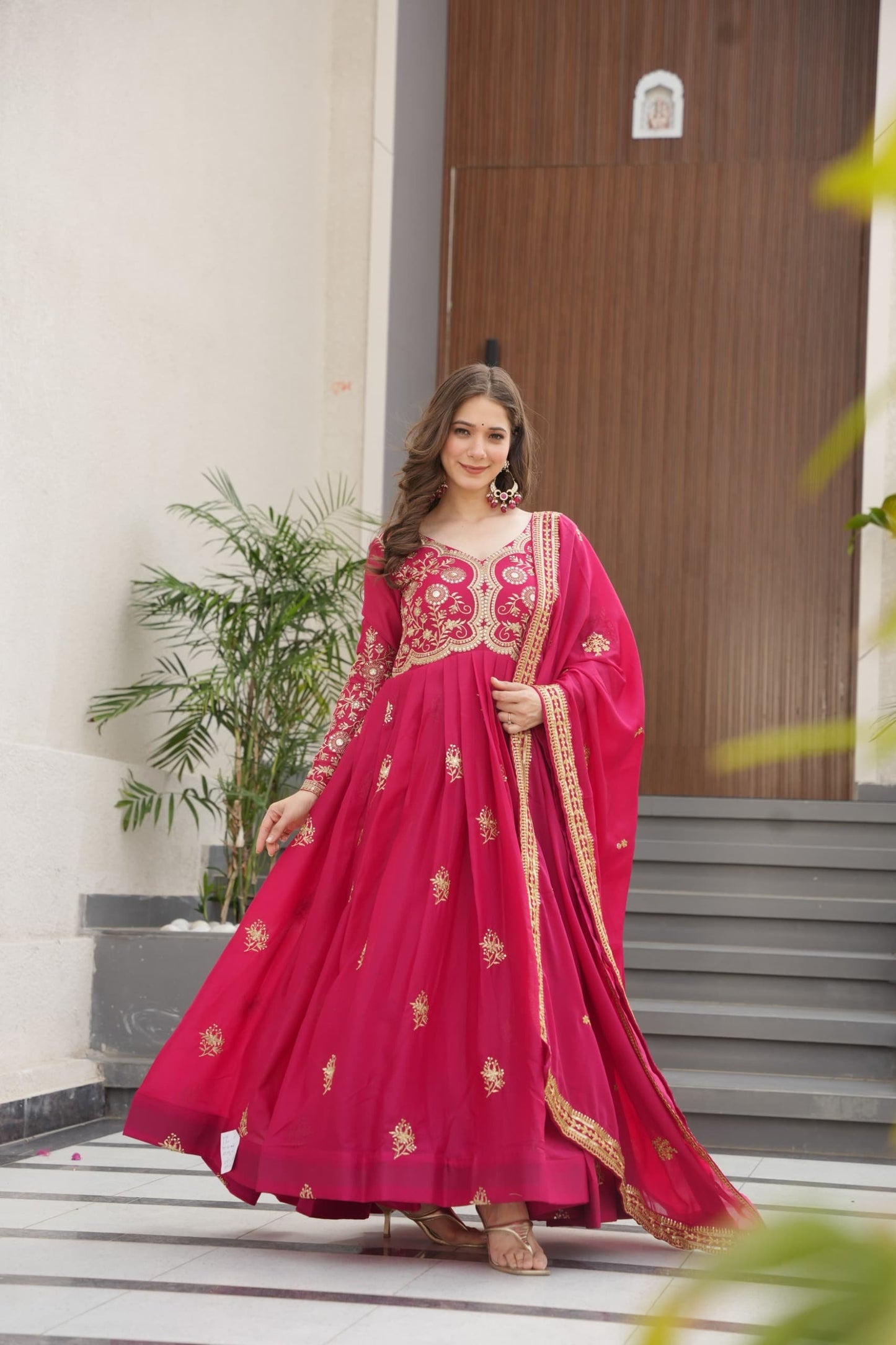 Robe rose & doré