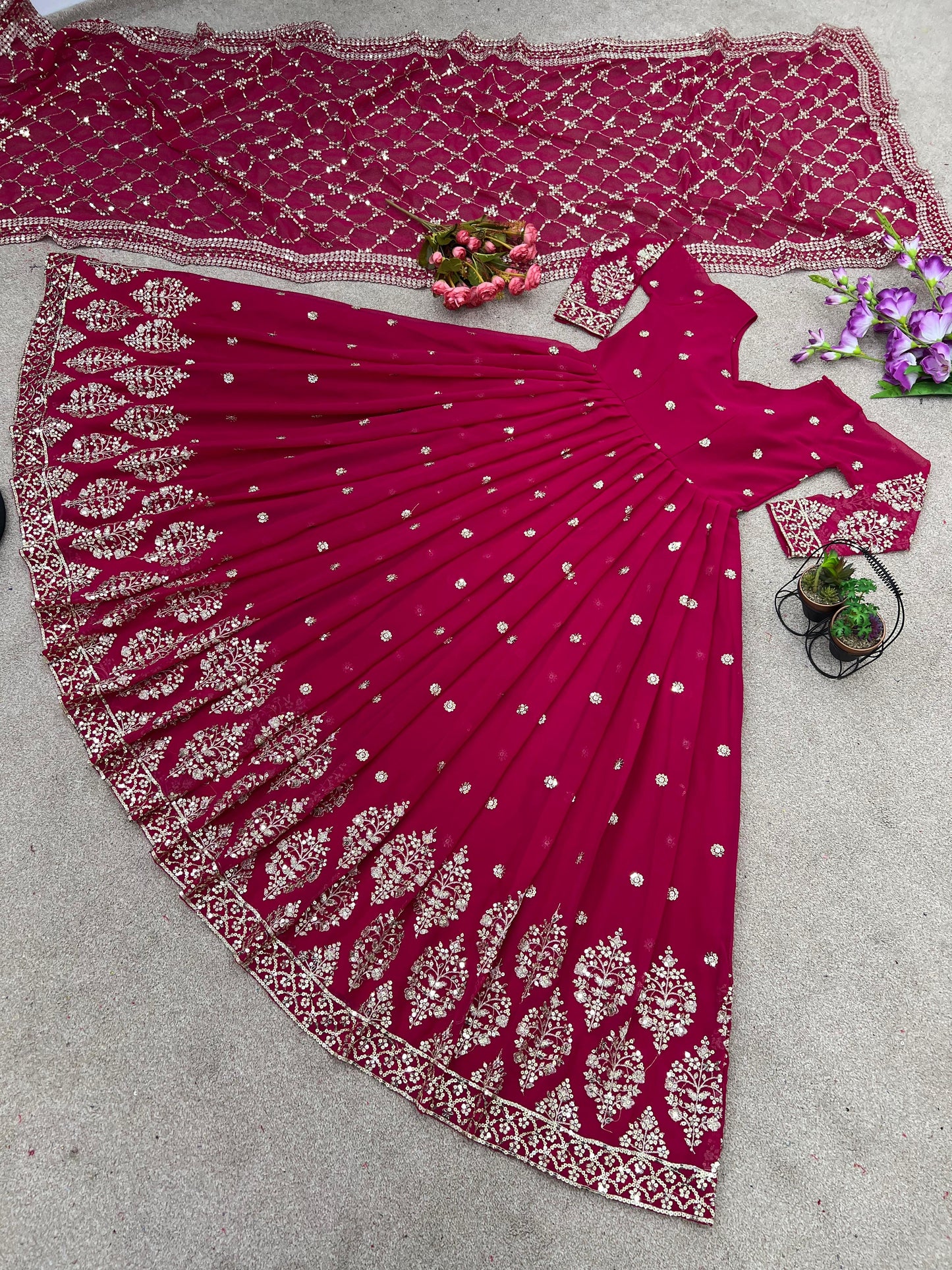 Robe rose & doré