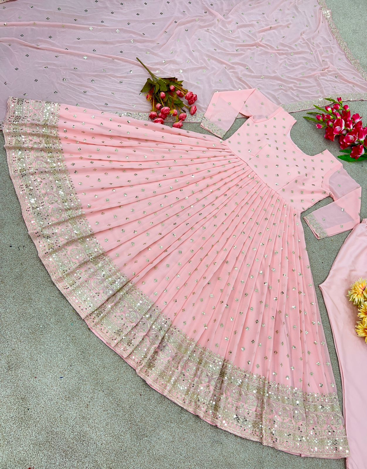 Robe indienne rose & doré