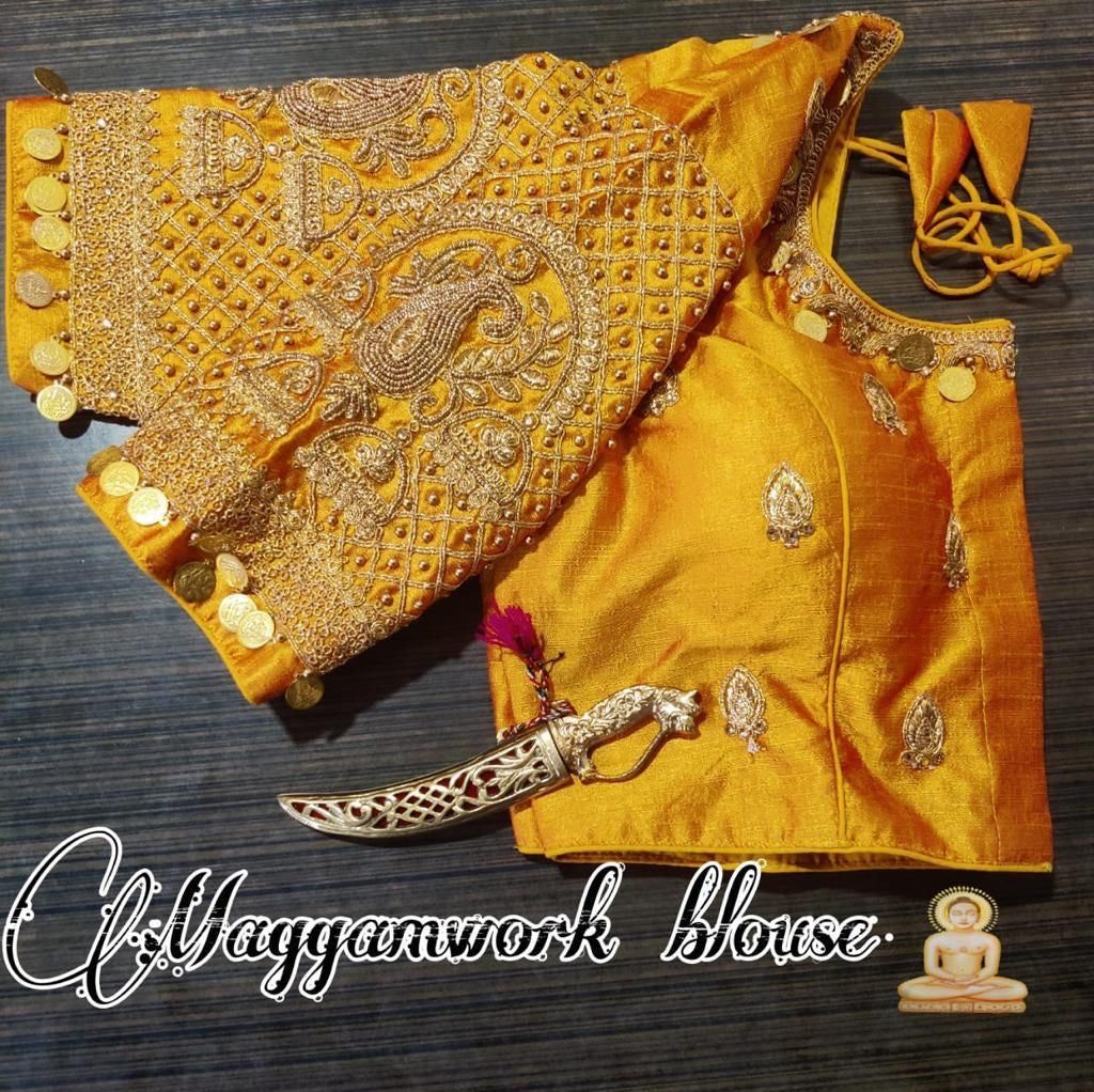 Choli jaune & doré