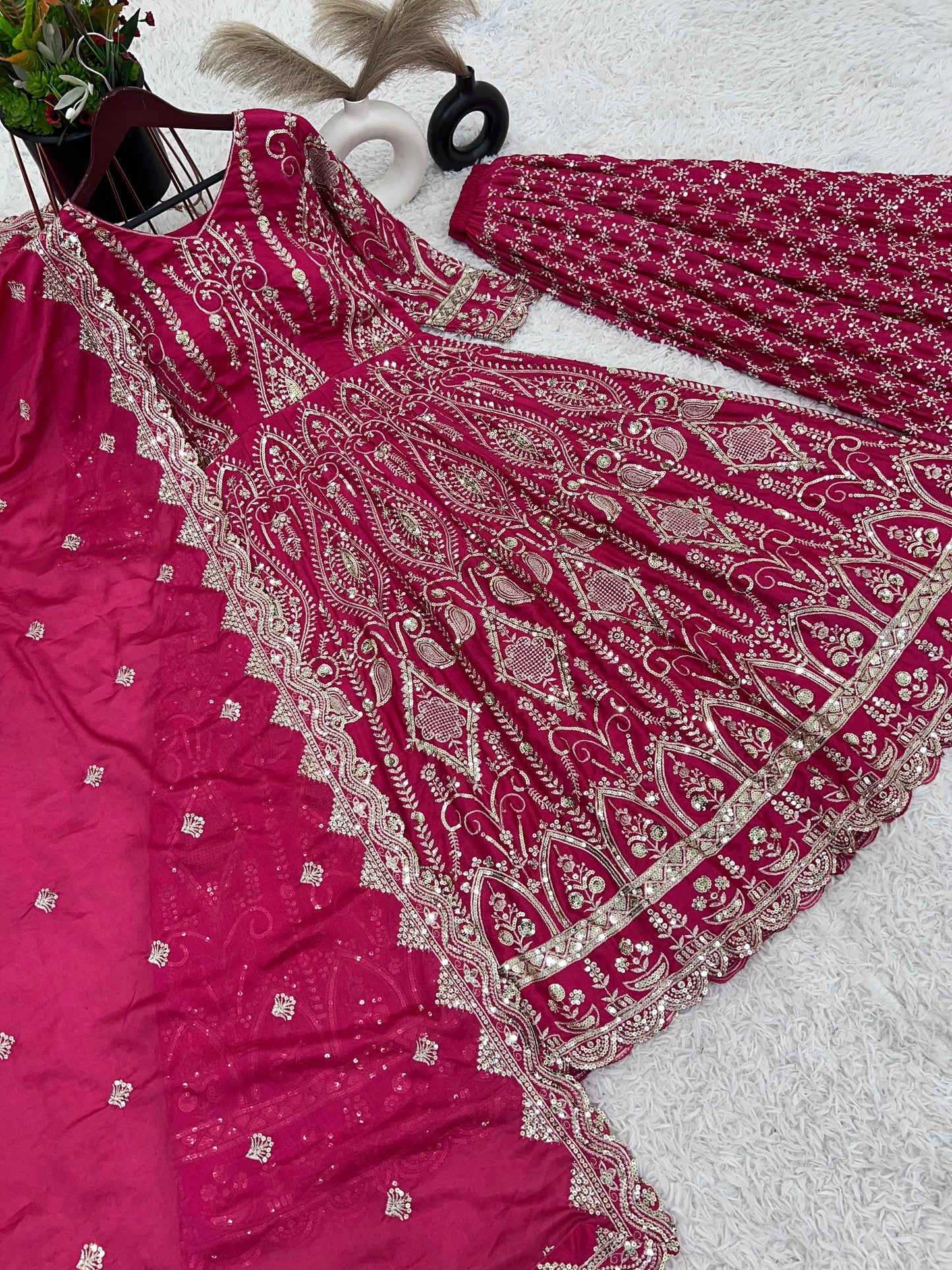 Robe indienne rose & doré