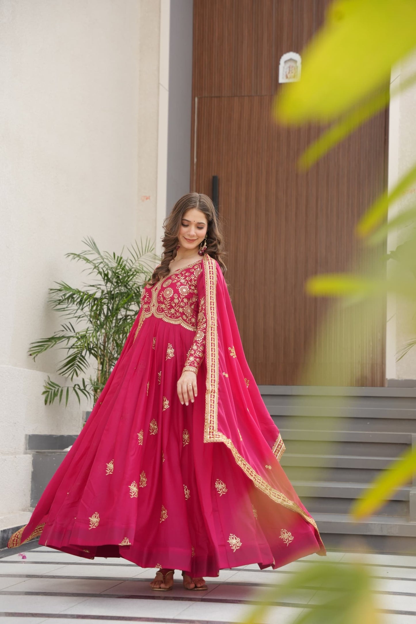 Robe rose & doré