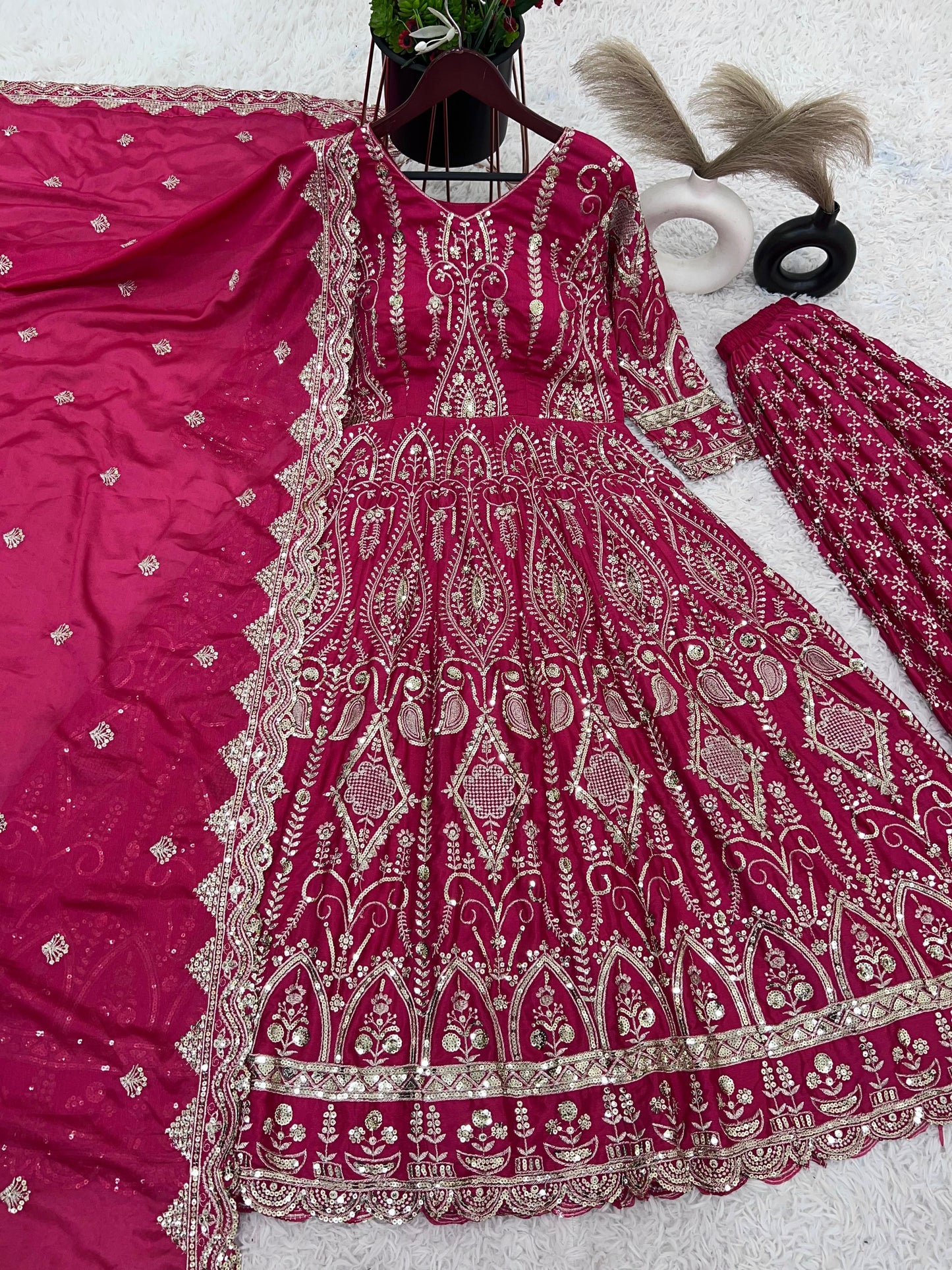 Robe indienne rose & doré