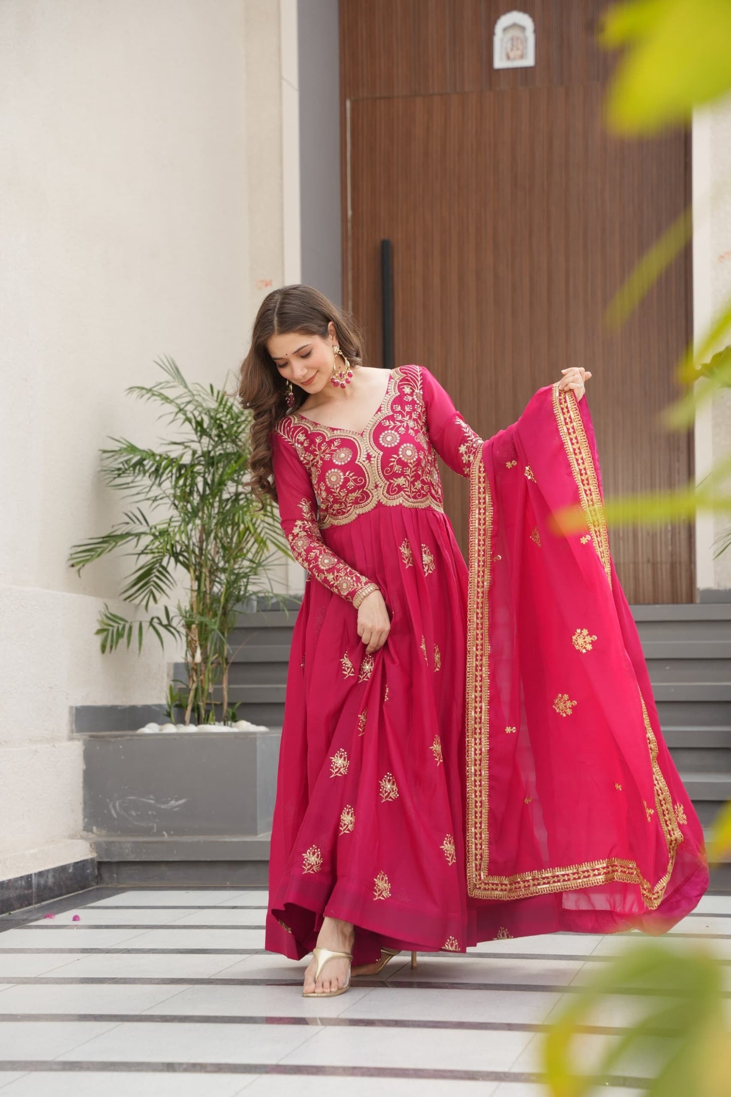 Robe rose & doré